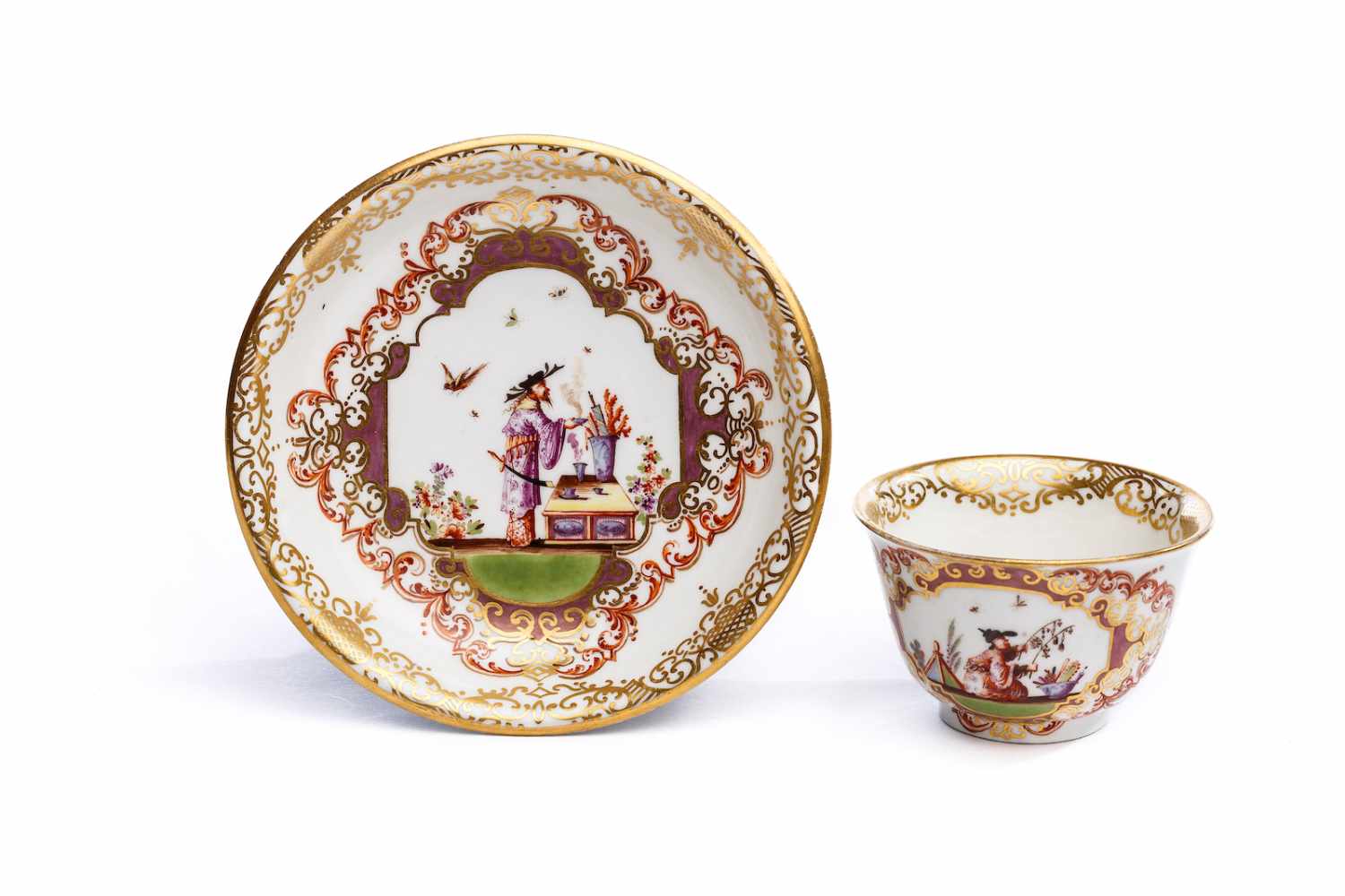 Koppchen mit Unterschale, Meissen 1723/25Koppchen mit Unterschale, Meissen 1723/25, weißes