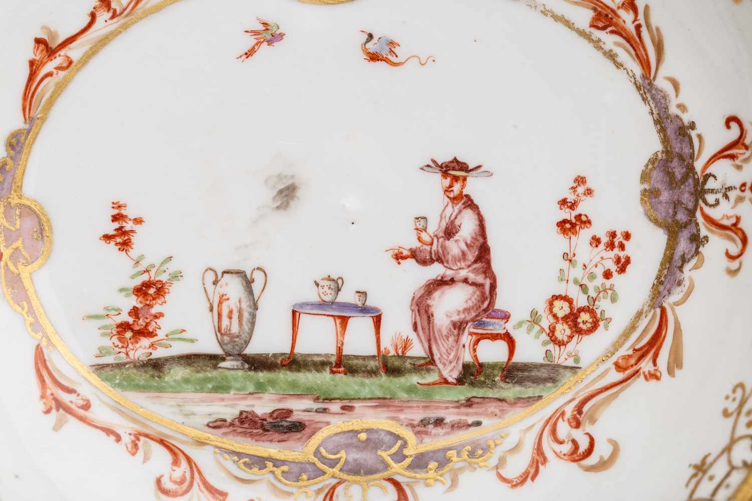 Koppchen mit Unterschale, Meissen 1720/25Koppchen mit Unterschale, Meissen 1720/25, beide Teile - Image 2 of 6