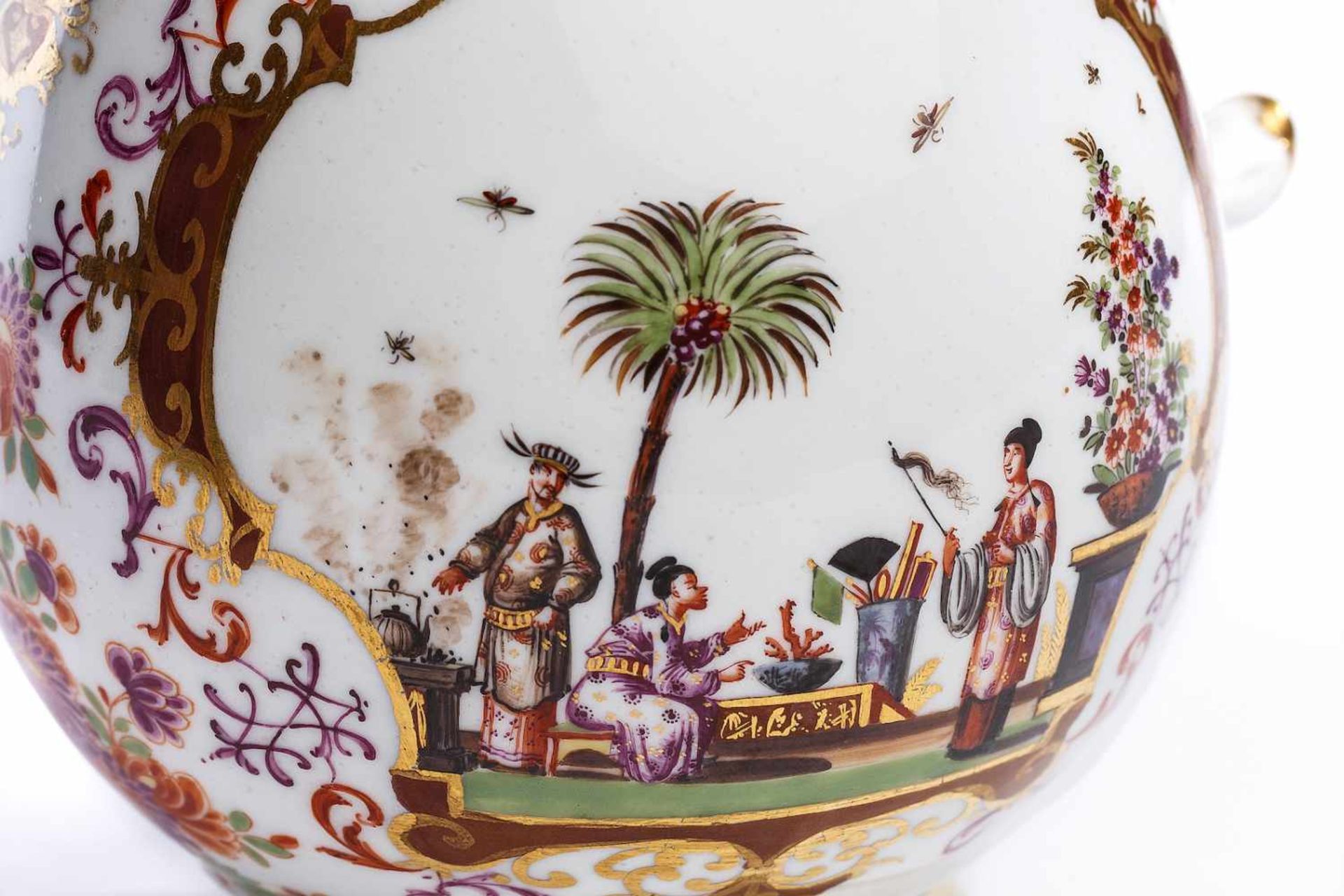 Kaffeekanne, Meissen 1723/24Kaffeekanne, Meissen 1723/24, birnförmig, S-förmiger geschweifter Henkel - Bild 4 aus 4