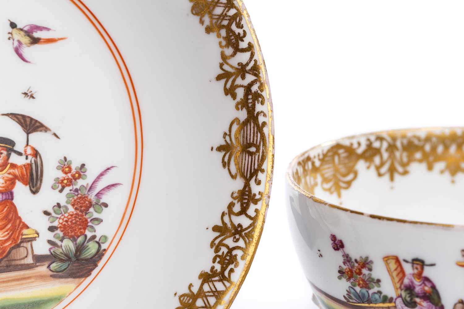 Koppchen mit Unterschale, Meissen 1730/35Koppchen mit Unterschale, Meissen 1730/35, beide Teile - Image 3 of 8