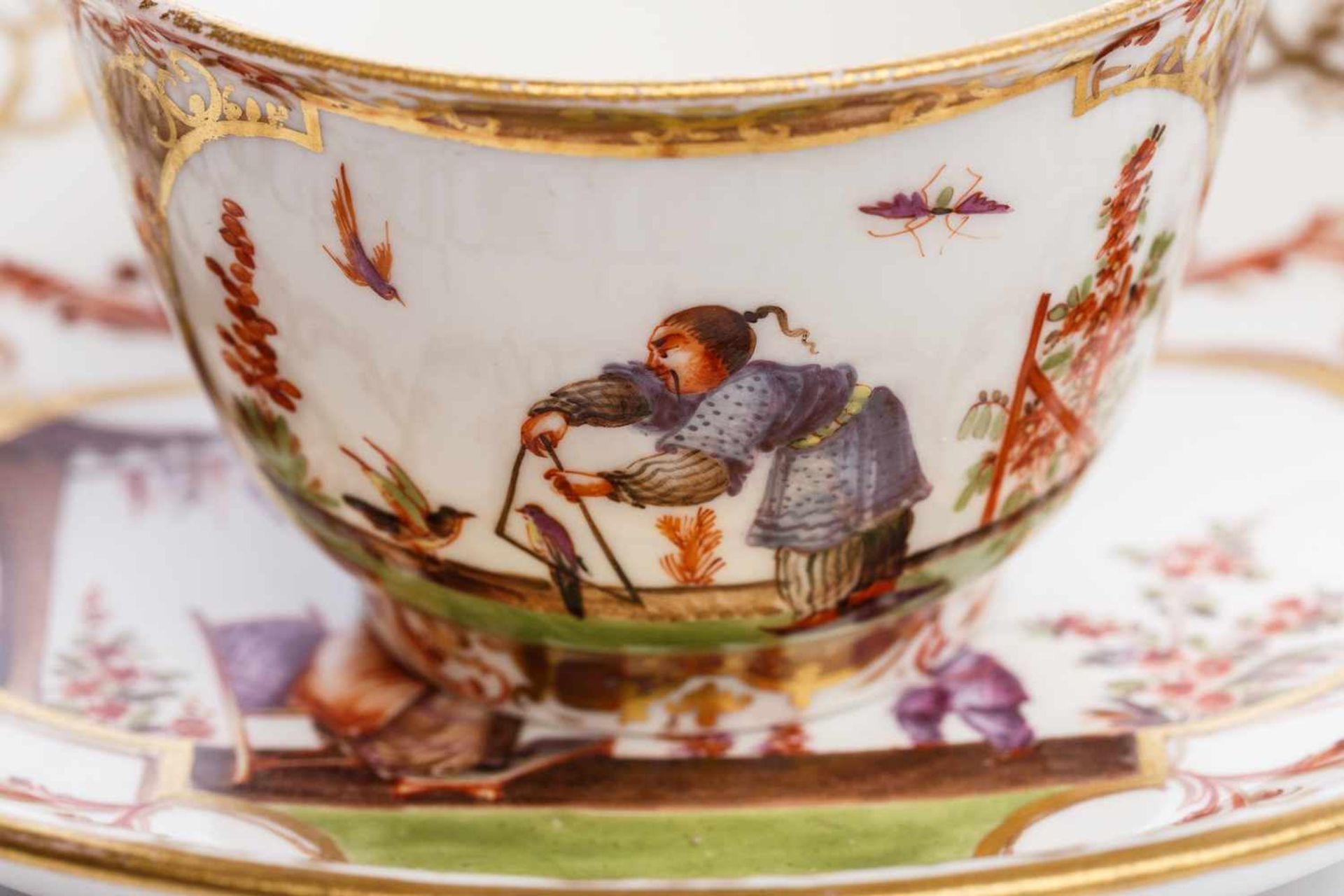 Koppchen mit Unterschale, Meissen 1720/25Koppchen mit Unterschale, Meissen 1720/25, beide Teile - Bild 5 aus 6