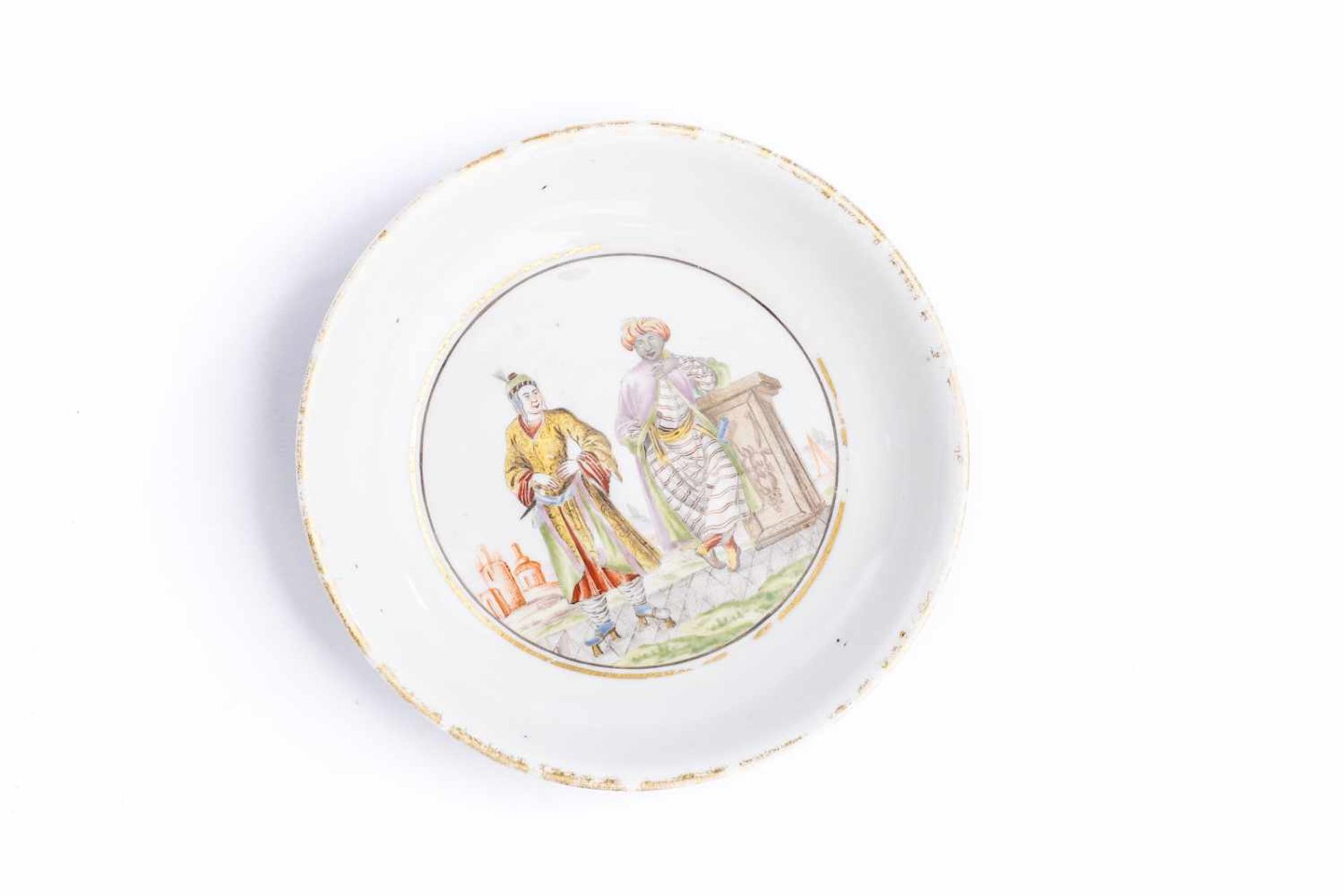 Kleine Unterschale, Meissen 1720/25Kleine Unterschale, Meissen 1720/25, "Allerlei Aufzüge und