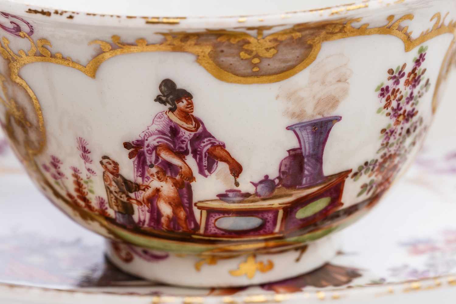 Koppchen mit Unterschale, Meissen 1723/25Koppchen mit Unterschale, Meissen 1723/25, beide Teile - Image 4 of 4