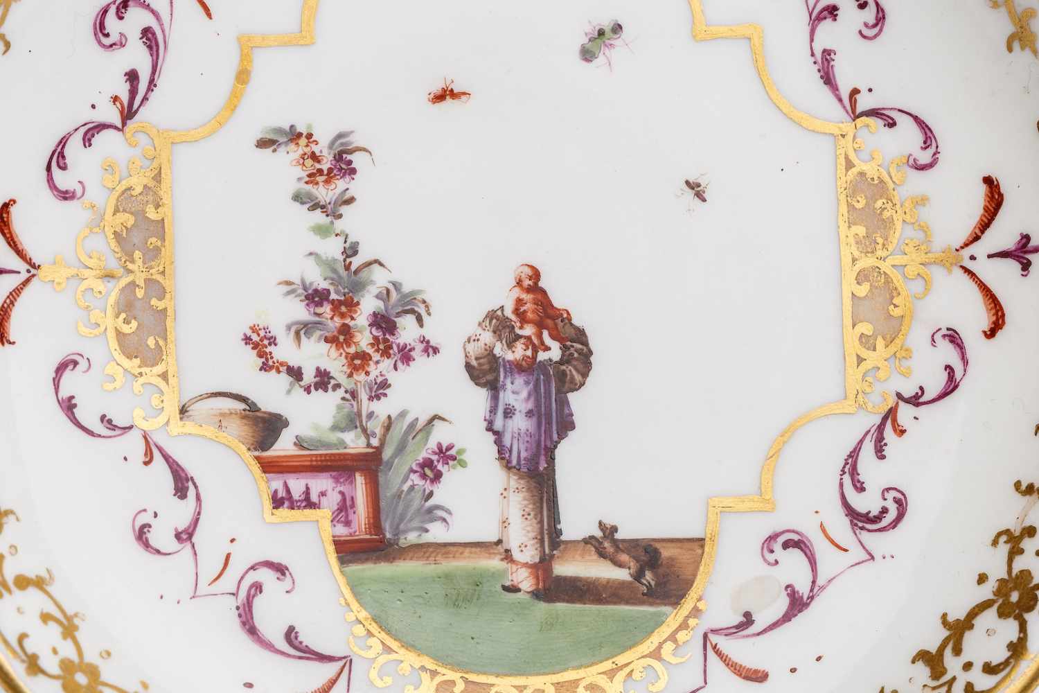 Koppchen mit Unterschale, Meissen 1725Koppchen mit Unterschale, Meissen 1725, Spiegel und - Image 2 of 5