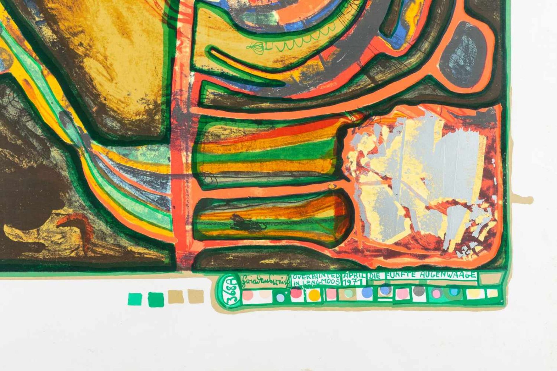 Friedensreich Hundertwasser, "Die Fünfte Augenwaage", *"Die Fünfte Augenwaage", Druckprobe von - Bild 2 aus 2
