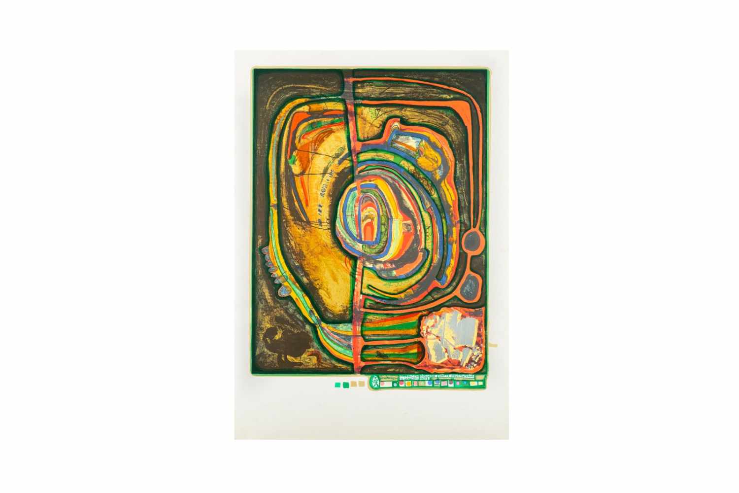 Friedensreich Hundertwasser, "Die Fünfte Augenwaage", *"Die Fünfte Augenwaage", Druckprobe von