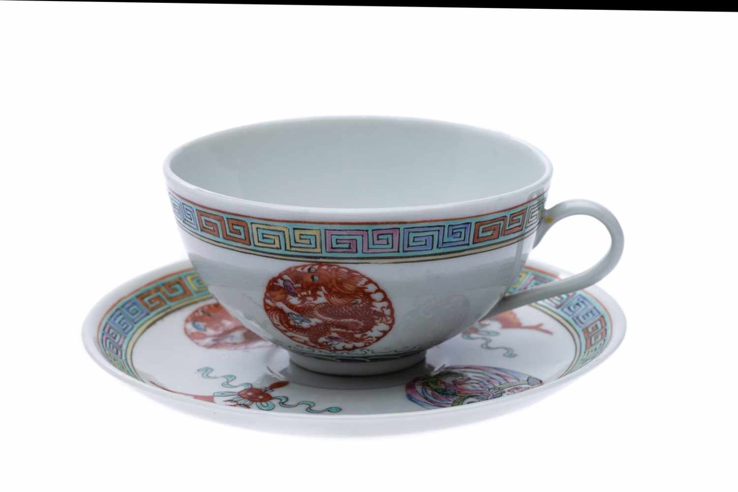 Chinesisches Tee- Kaffee- und TafelserviceEin großer Porzellan Tee- Kaffee- und Tafelservice ca. - Image 19 of 25