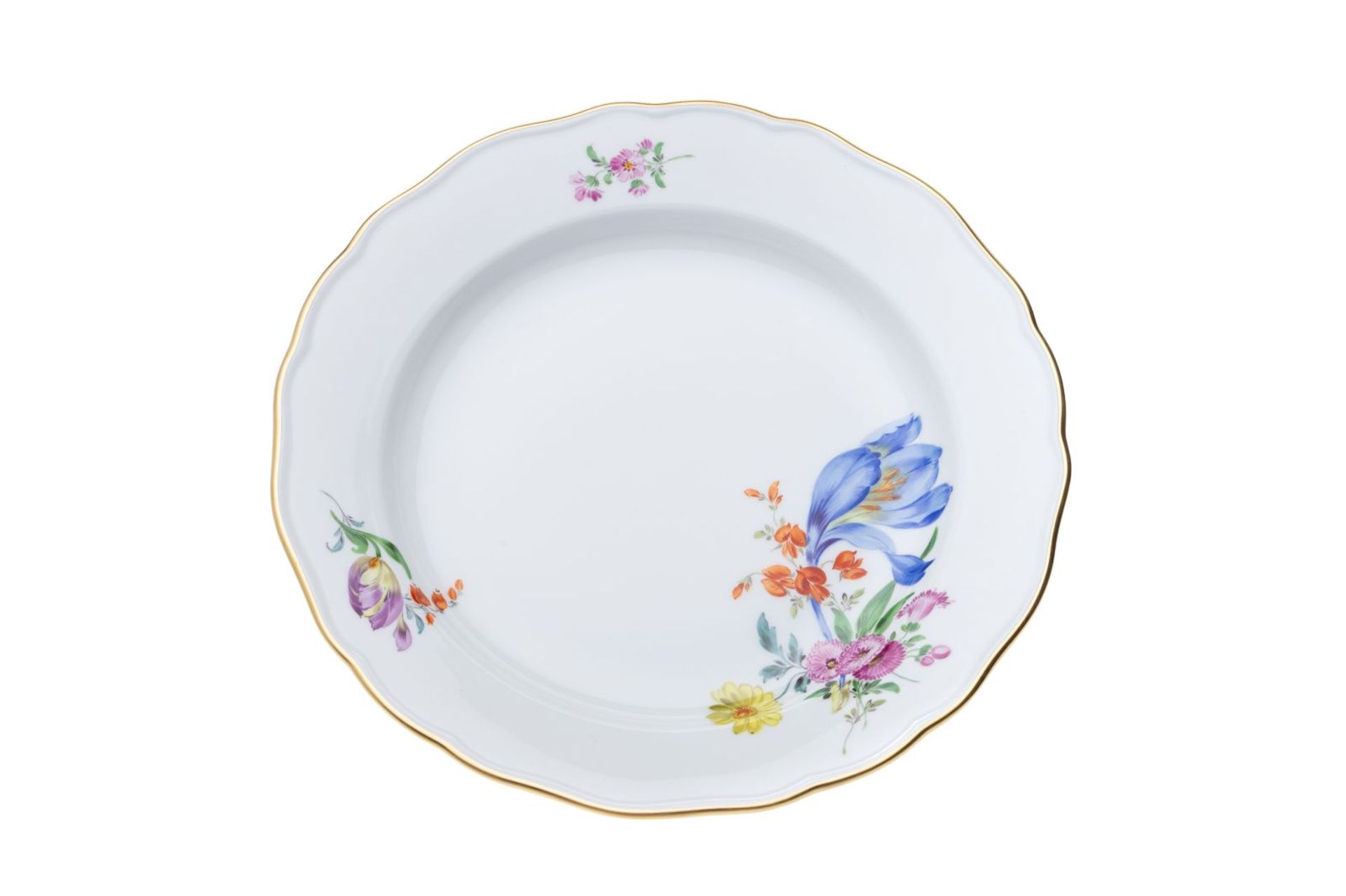 Tafelservice 25 teilig, Meissen "3 Blumen", Reliefform Tafelservice für 6 Personen, Dekor "3 Blumen" - Bild 3 aus 13