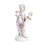 Porzellanfigur "Knabe mit Ähren", Meissen 1750Porzellanfigur "Knabe mit Ähren", Meissen 1750,