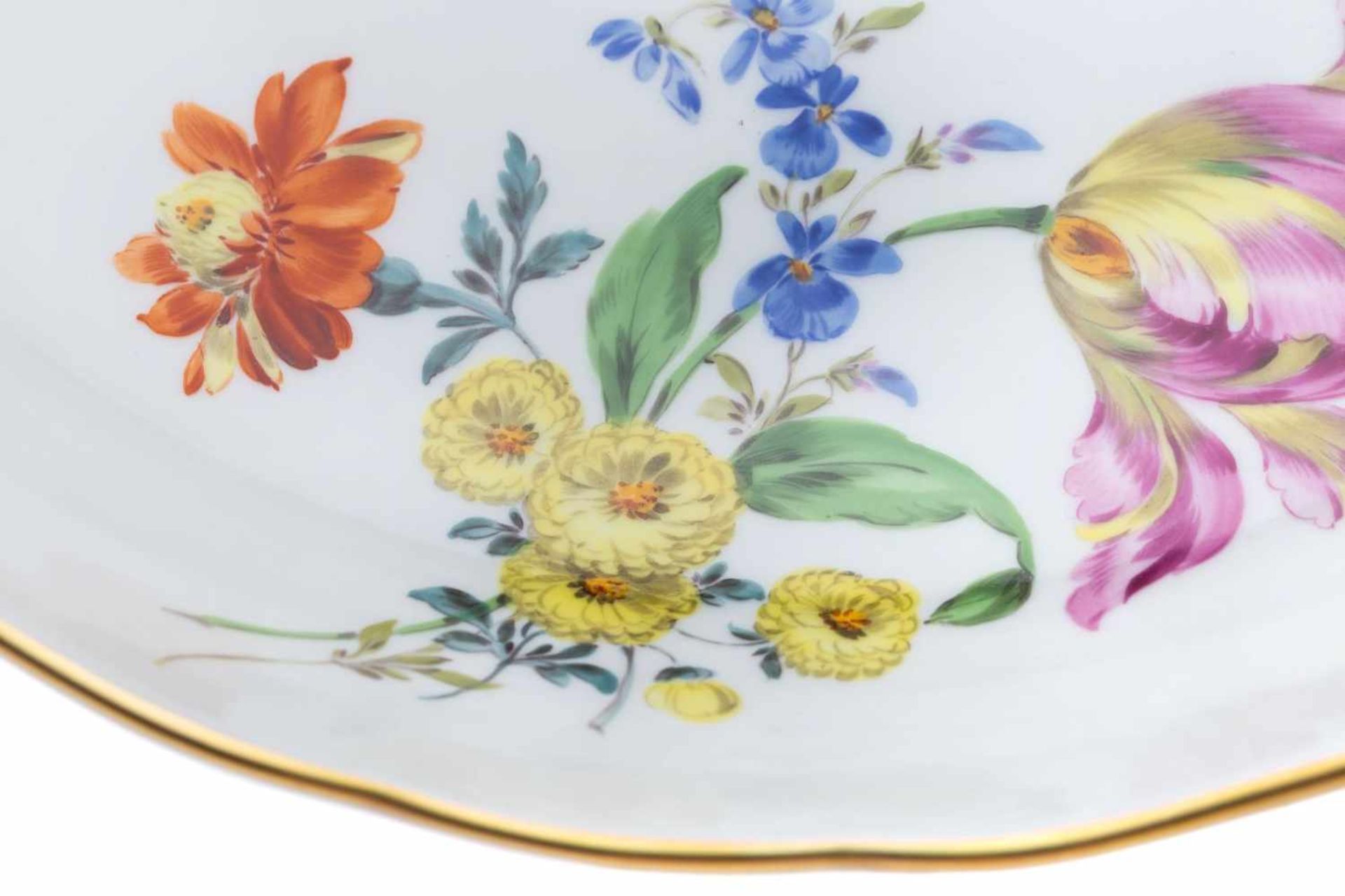 Tafelservice 25 teilig, Meissen "3 Blumen", Reliefform Tafelservice für 6 Personen, Dekor "3 Blumen" - Bild 6 aus 13