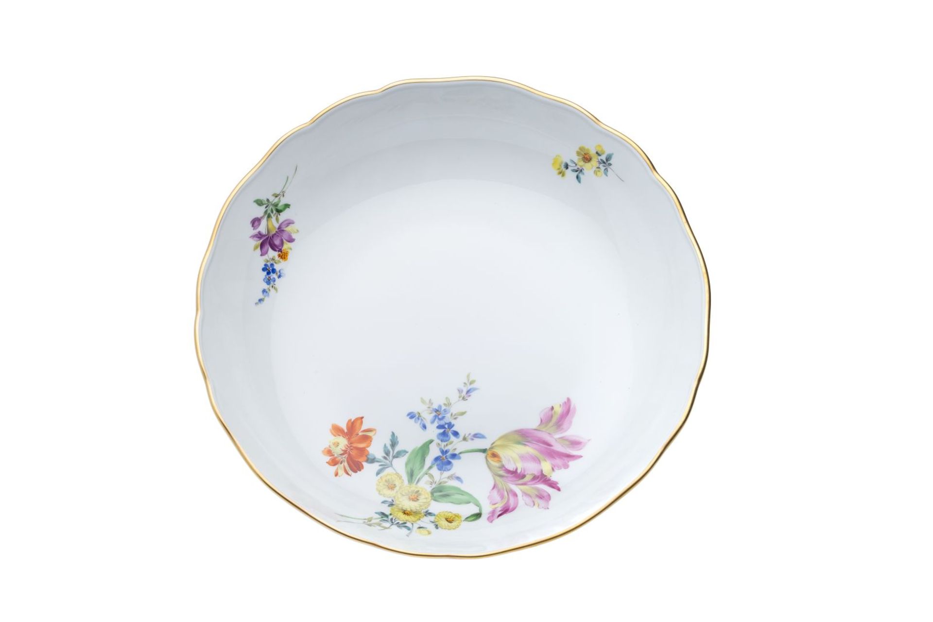 Tafelservice 25 teilig, Meissen "3 Blumen", Reliefform Tafelservice für 6 Personen, Dekor "3 Blumen" - Bild 2 aus 13