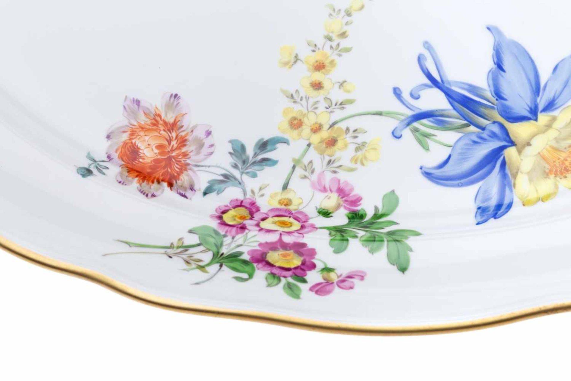 Tafelservice 25 teilig, Meissen "3 Blumen", Reliefform Tafelservice für 6 Personen, Dekor "3 Blumen" - Bild 9 aus 13