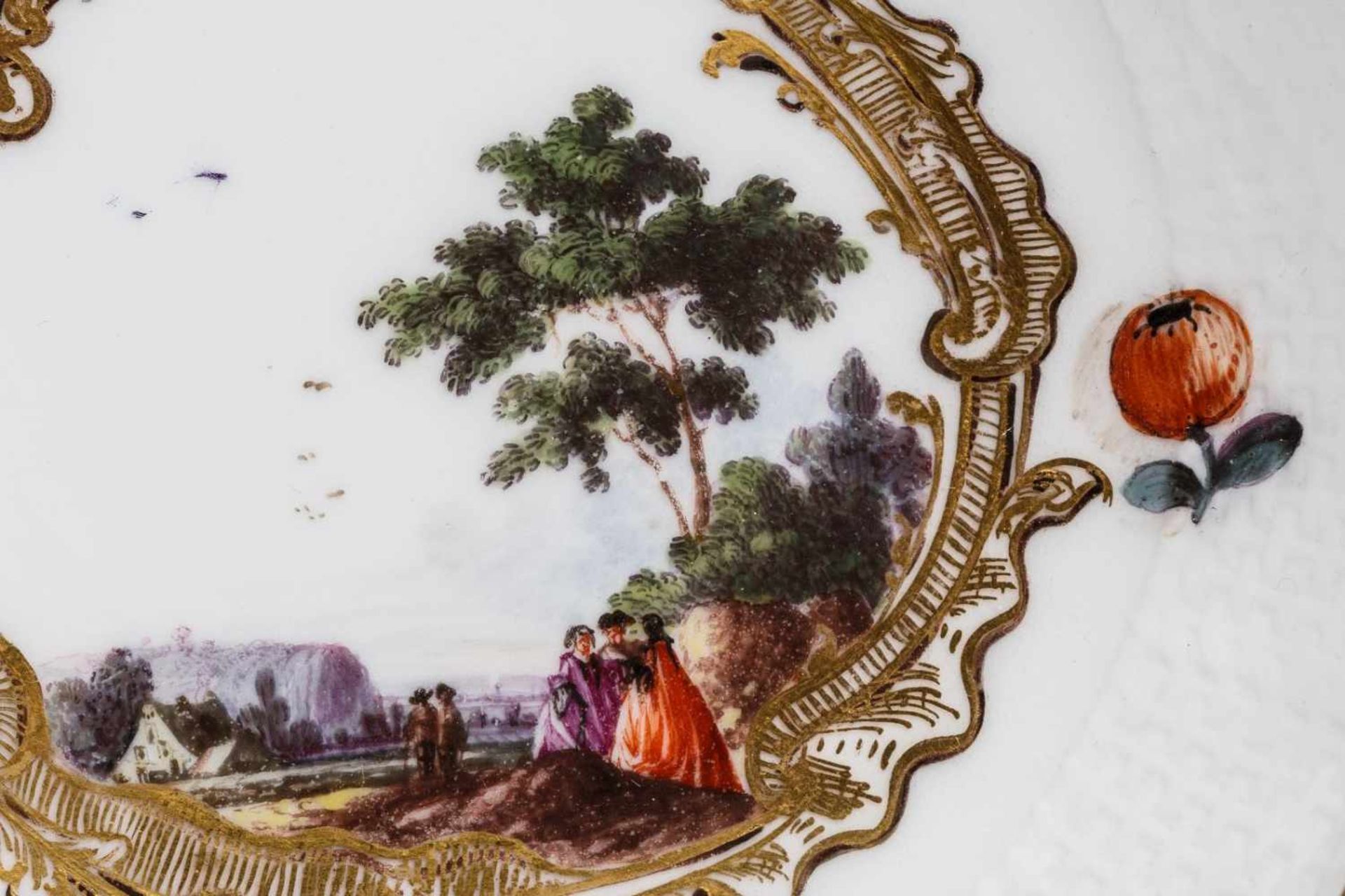 Tasse mit Untertasse "Landschaften", Meissen 1740Tasse mit Untertasse "Landschaften", Meissen - Bild 2 aus 3