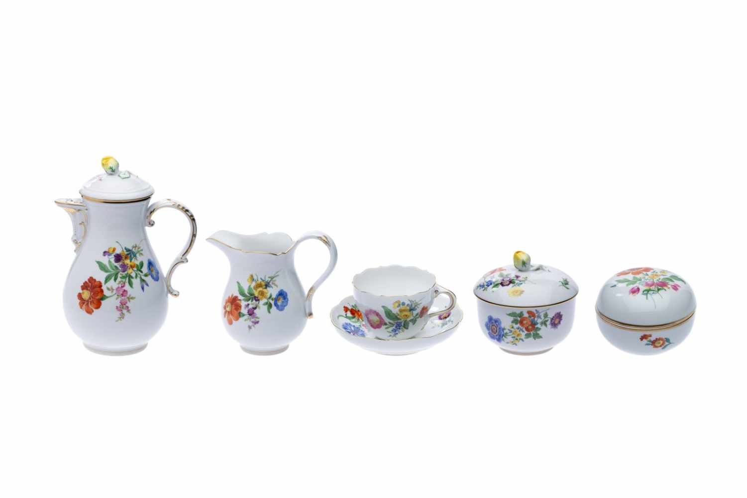 Meissen Kaffeeservice "3 Blumen" 22 teiligEin Kaffeeservice von Meissen Dekor " 3 Blumen",