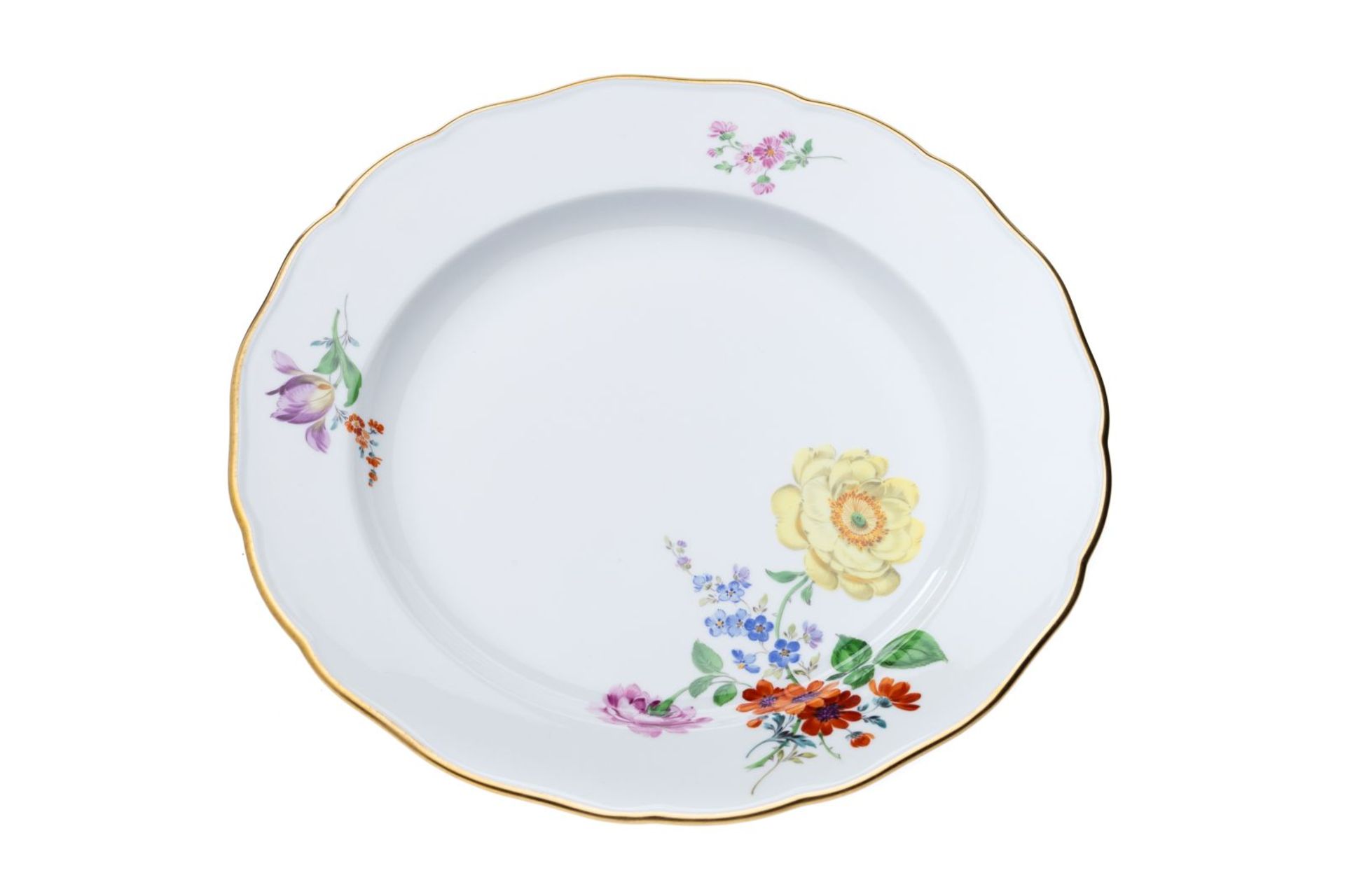 Tafelservice 25 teilig, Meissen "3 Blumen", Reliefform Tafelservice für 6 Personen, Dekor "3 Blumen" - Bild 13 aus 13