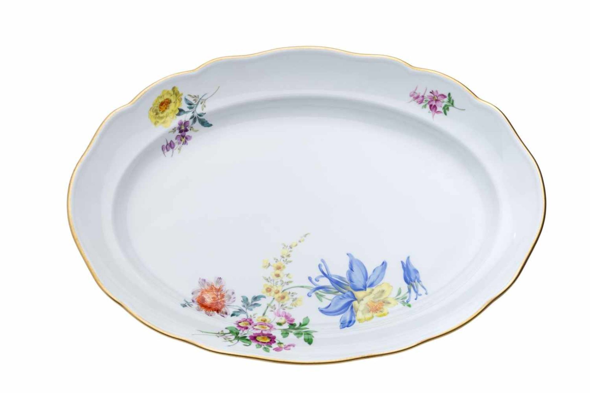 Tafelservice 25 teilig, Meissen "3 Blumen", Reliefform Tafelservice für 6 Personen, Dekor "3 Blumen" - Bild 8 aus 13