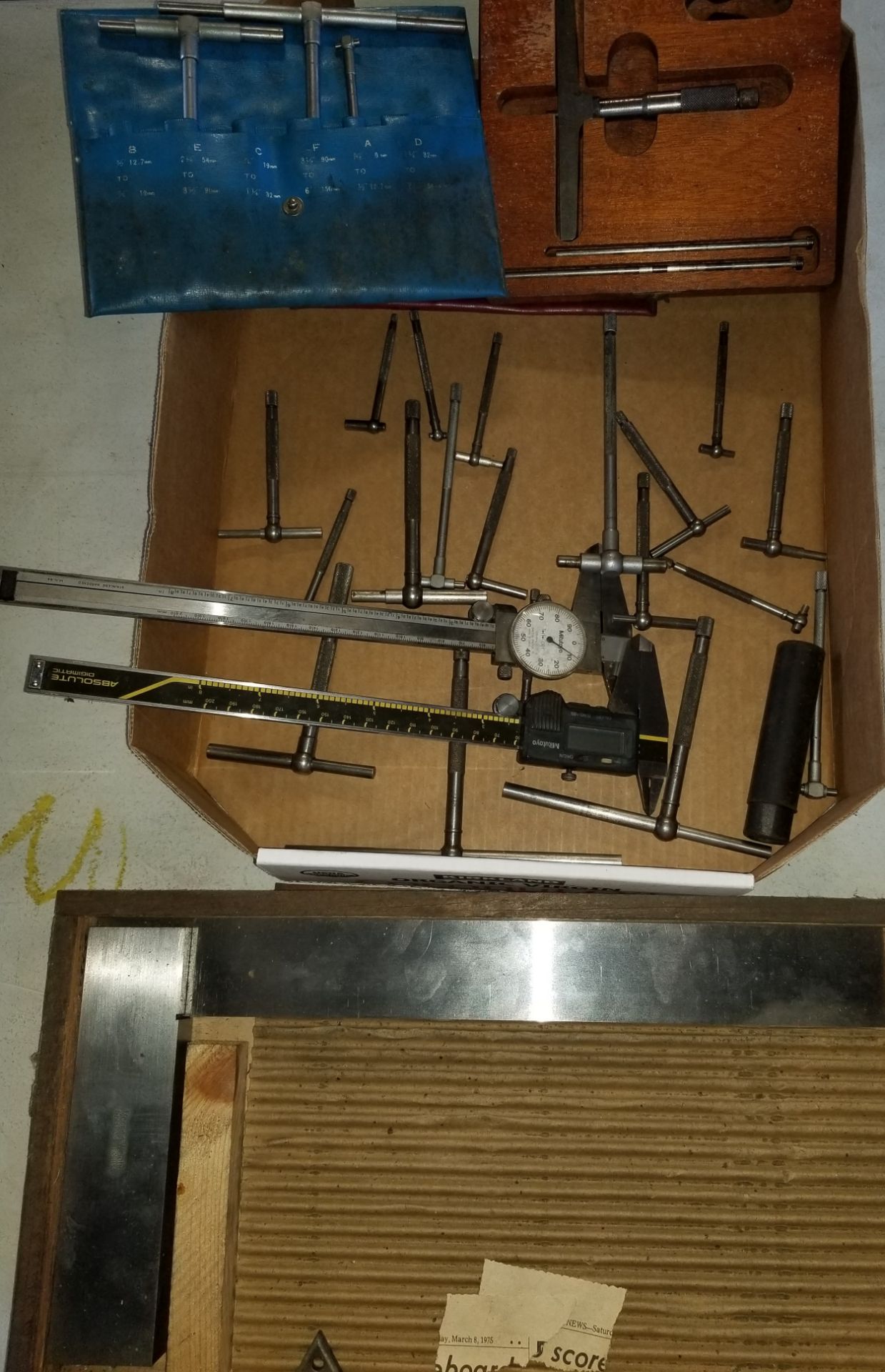 Group Lot of Precision Ground Square, Micrometer, Bore Gauges and More