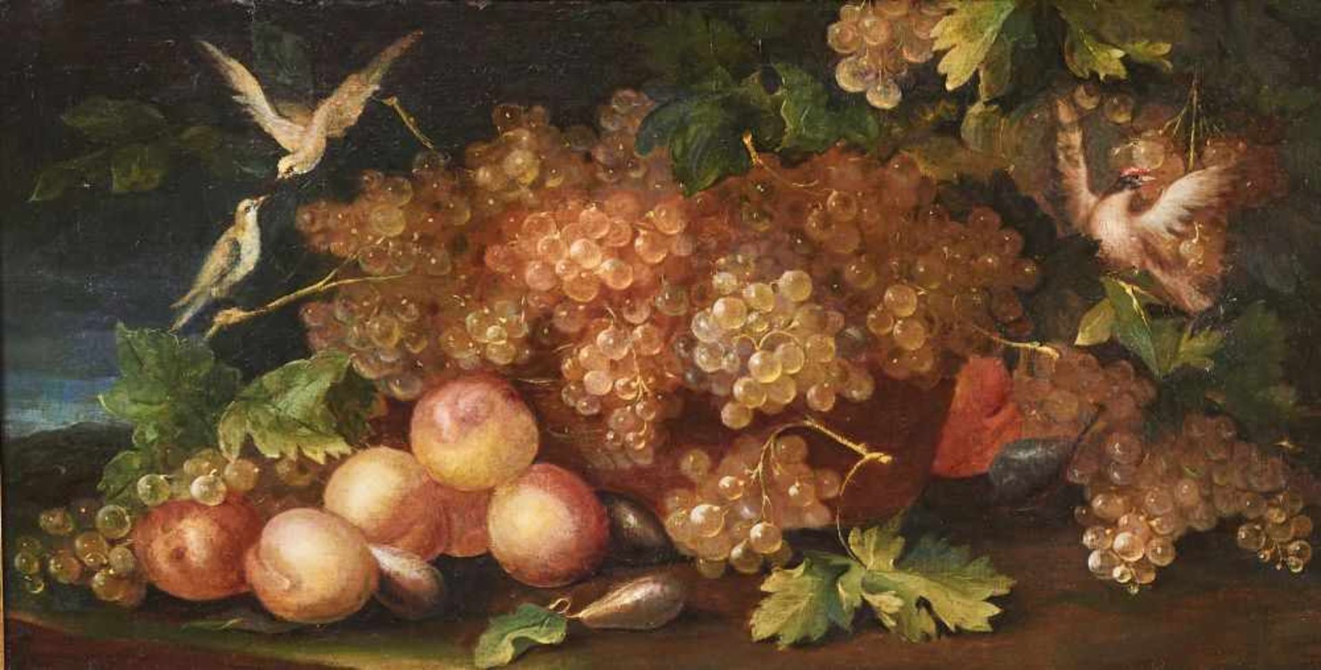 FrüchtestillebenAbraham zugeschr. Susenir, (c.1620-1664)Öl auf Leinwand, gerahmt. 43 x 82 cm