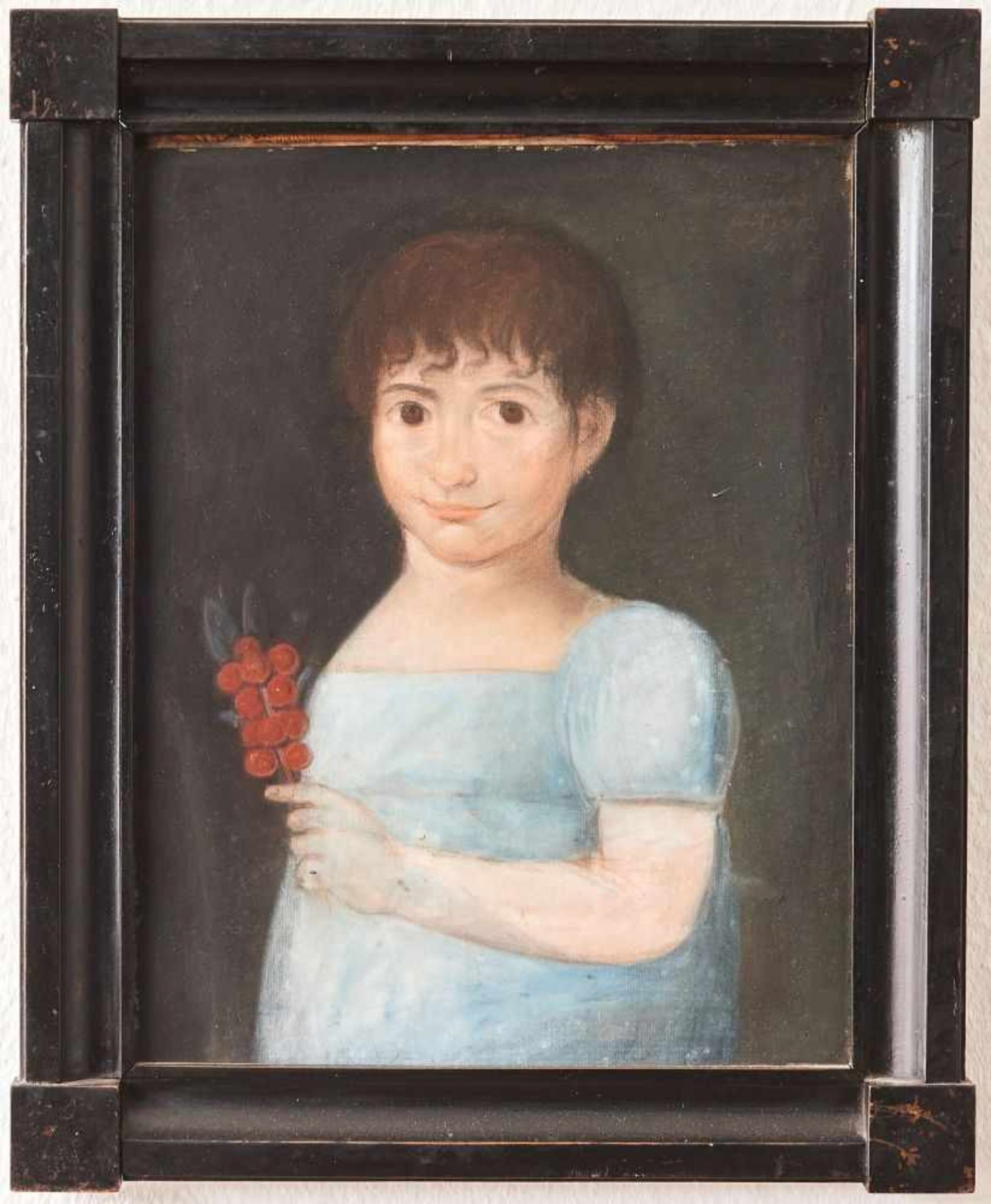 Biedermeier KinderportraitRechts oben bezeichnet, Pastell auf Papier, 19. Jhdt., gerahmt. Lichtes - Bild 2 aus 2