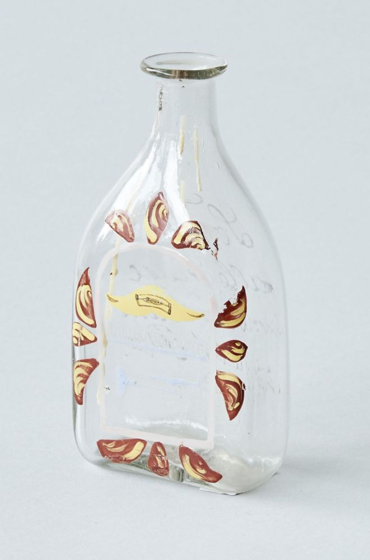 6 Glasobjekte, süddeutschGlasflaschen verschiedener Größen mit Abriss, süddeutsch. Höhe 10-15 cm - Bild 2 aus 6