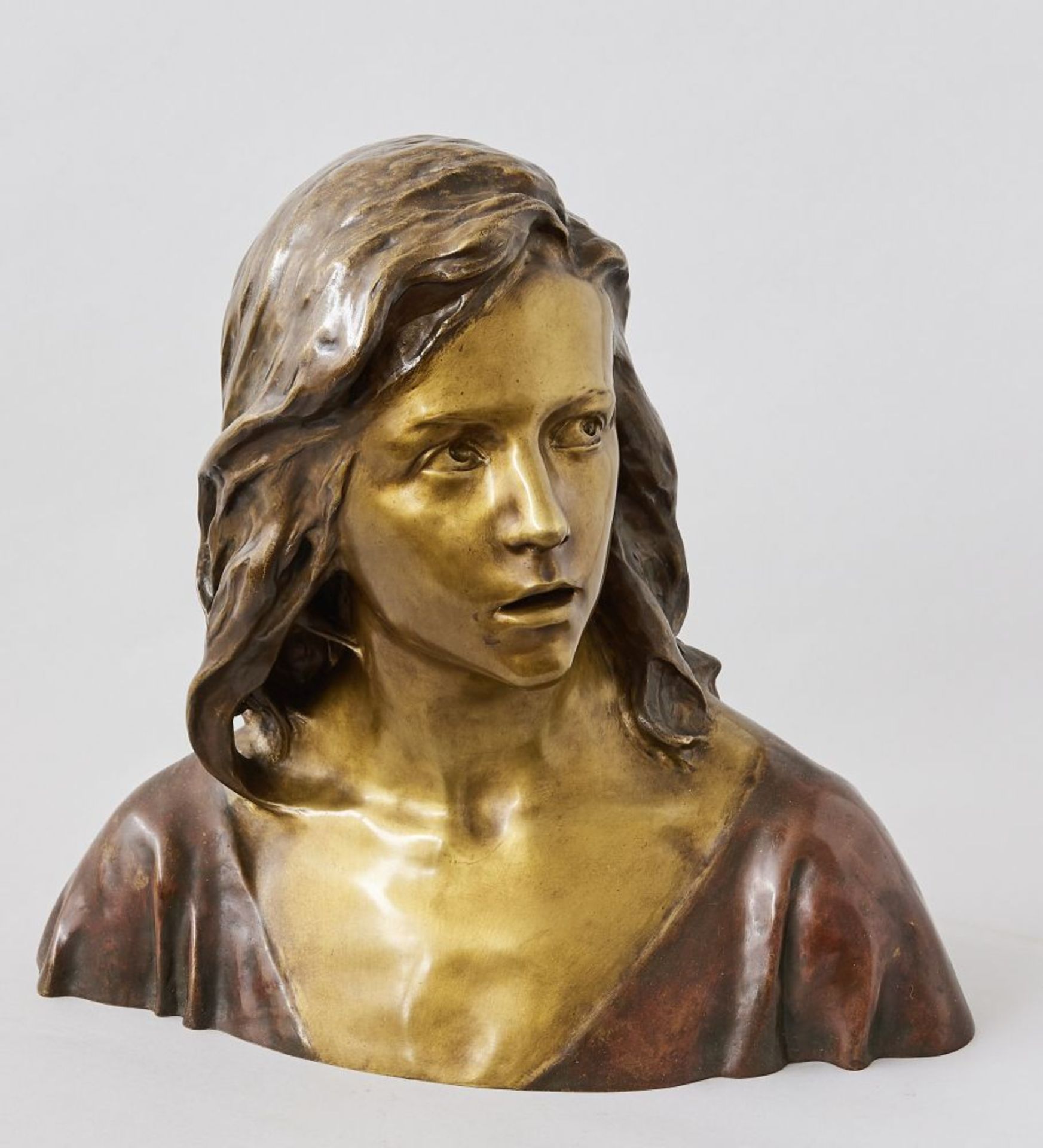DamenbüsteRaoul Francois Larche, (1860-1912)Bronzeskulptur, rechts seitlich signiert "Raoul Larche".