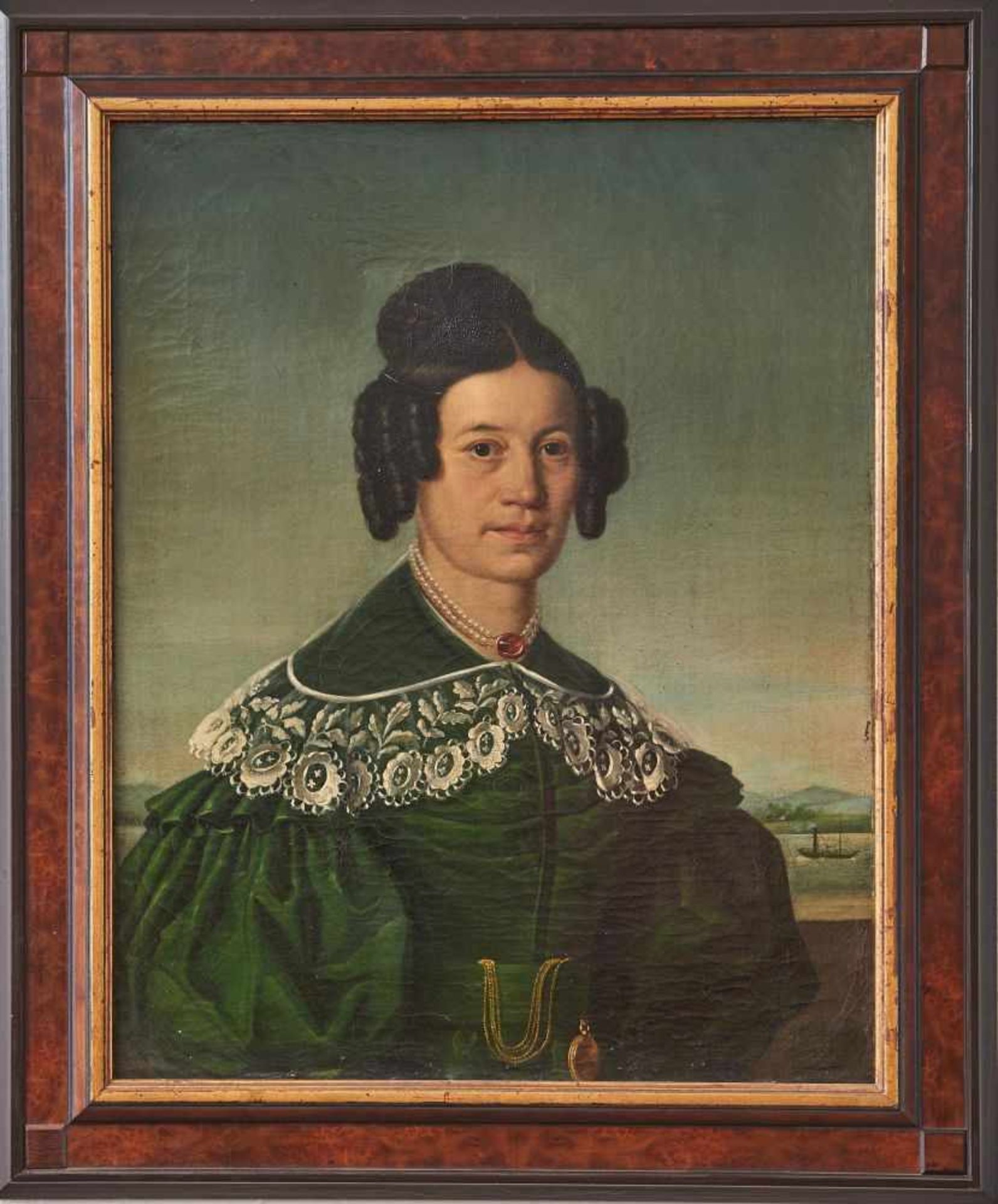 Annette von Droste-Hülshoff ?Rechts unten signiert, unentschlüsselt und datiert "1838", Öl auf - Image 3 of 3