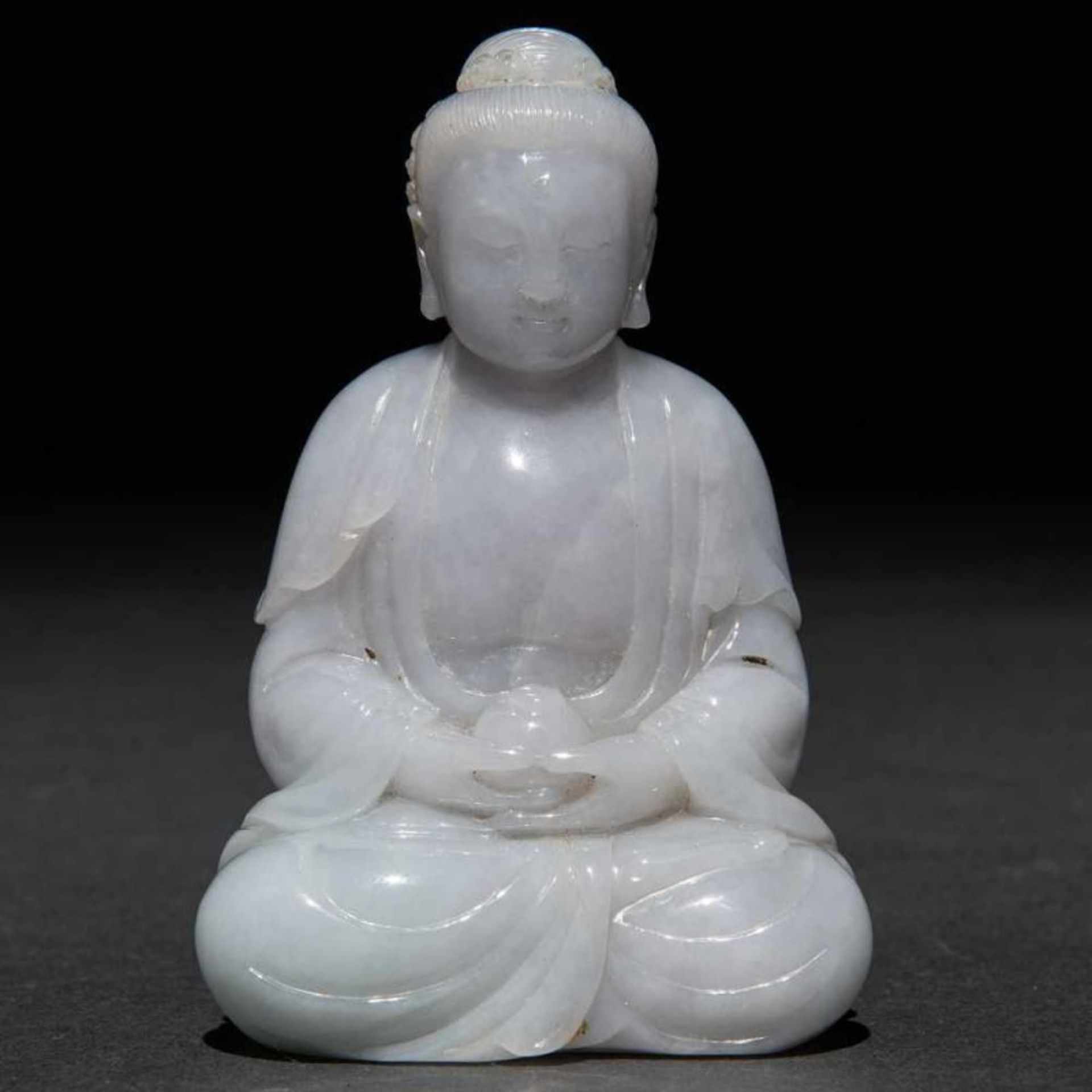 "Buda" Figura escultórica realizada en jade. Trabajo Chino, Siglo XXBuen estado de conservación.10 x