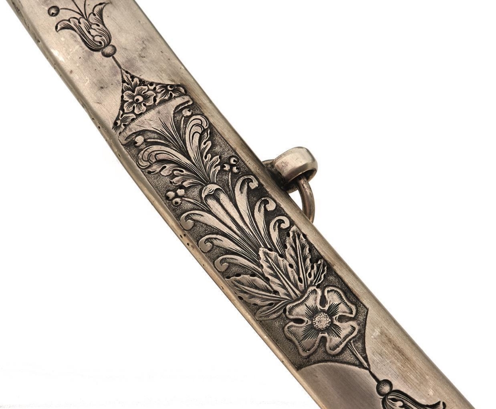 AN HUNGARIAN OFFICER'S SABRE, 84.5cm curved slender blade with traces of etched damascus swirl, - Image 2 of 15