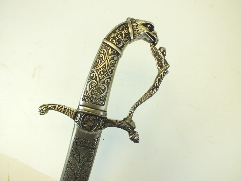 AN HUNGARIAN OFFICER'S SABRE, 84.5cm curved slender blade with traces of etched damascus swirl, - Image 13 of 15