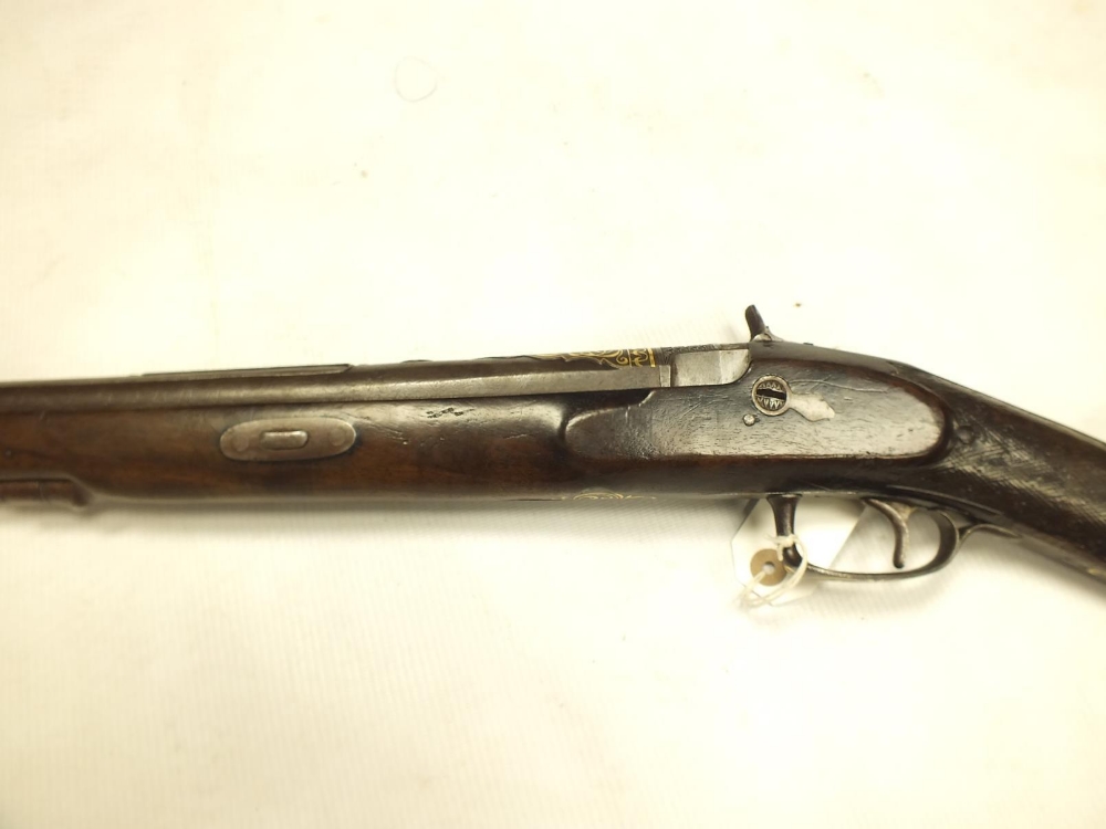 A PRESENTATION QUALITY .650 CARBINE BORE OTTOMAN PERCUSSION SPORTING RIFLE, 29inch sighted chiselled - Image 18 of 24