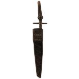 AN 18TH CENTURY SPANISH PLUG OR SOCKET BAYONET, 24.5cm blade with a band of dot stamped