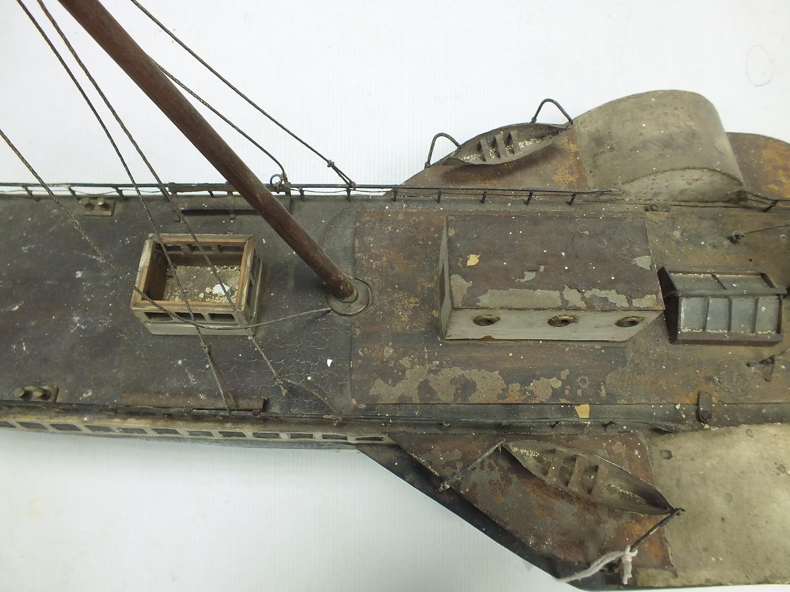 A LIVE STEAM PADDLE STEAMER, named WEST BAY, painted in green, black and white, condition worn, - Image 3 of 13