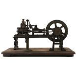 A TABLE TOP LIVE STEAM MODEL OF A HORIZONTAL MILL ENGINE, the whole principally mounted on its