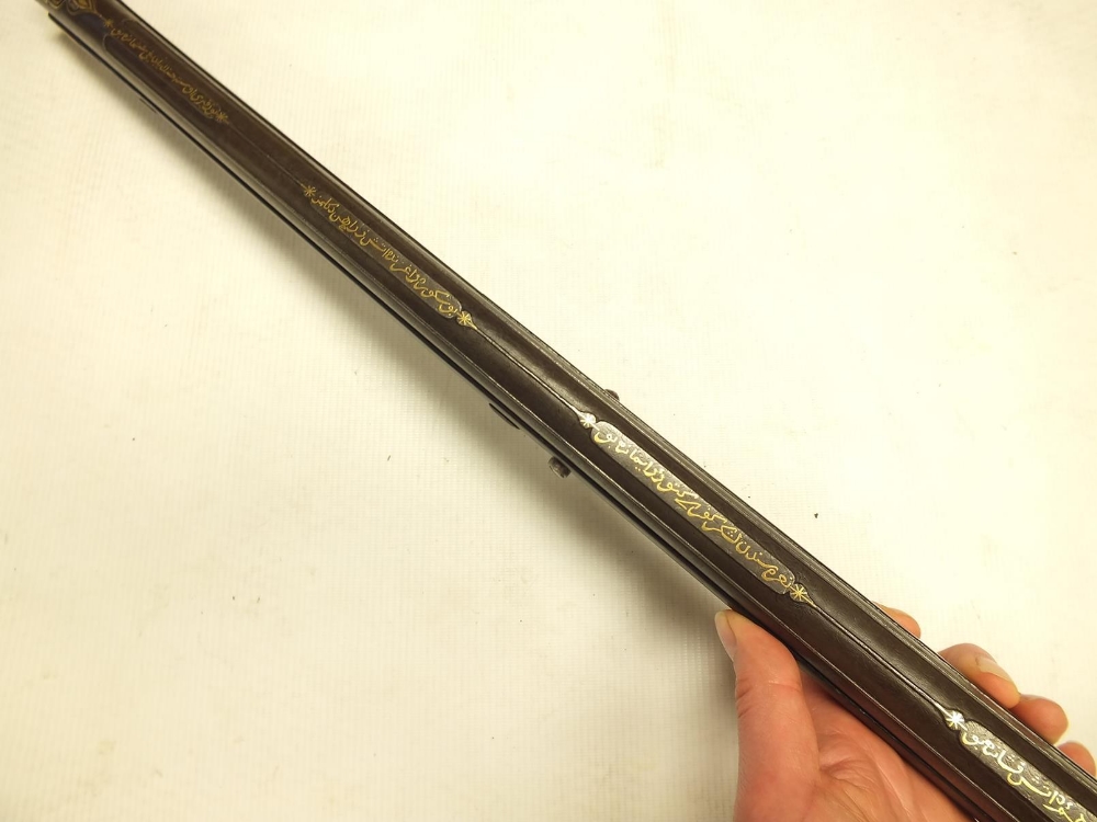 A PRESENTATION QUALITY .650 CARBINE BORE OTTOMAN PERCUSSION SPORTING RIFLE, 29inch sighted chiselled - Image 23 of 24