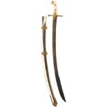 A GEORGIAN PRESENTATION OFFICER'S MAMELUKE OF WATERLOO INTEREST, 82.5cm broad clipped back curved