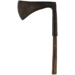 A LATE 16TH OR EARLY 17TH CENTURY NORTH EUROPEAN EXECUTIONER'S OR FELLING AXE, 15cm broad facing