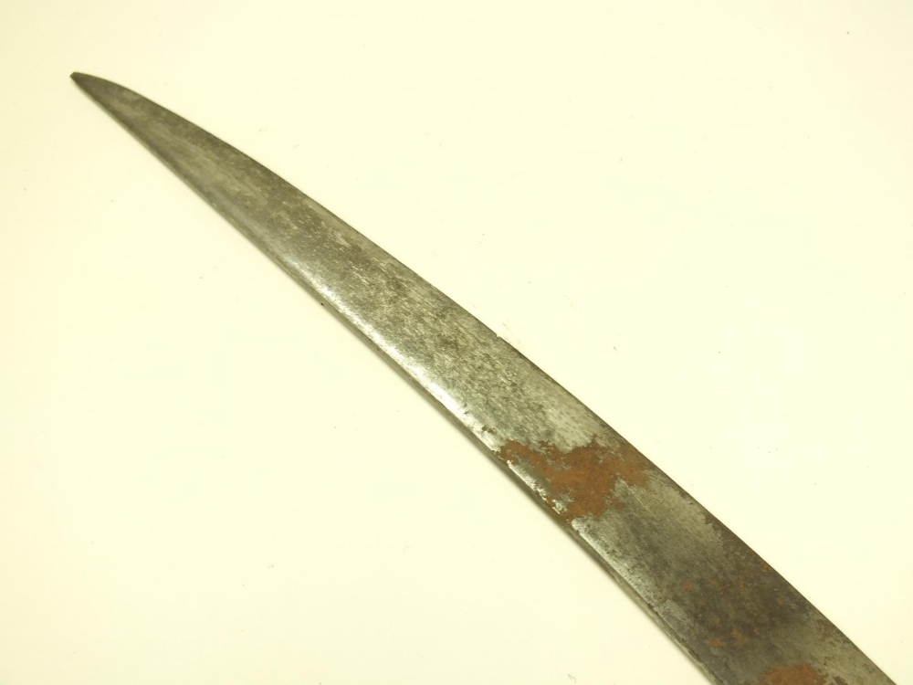 AN 18TH CENTURY INDIAN SHAMSHIR, 81.5cm sharply curved blade incised with three inscriptions in - Image 17 of 37