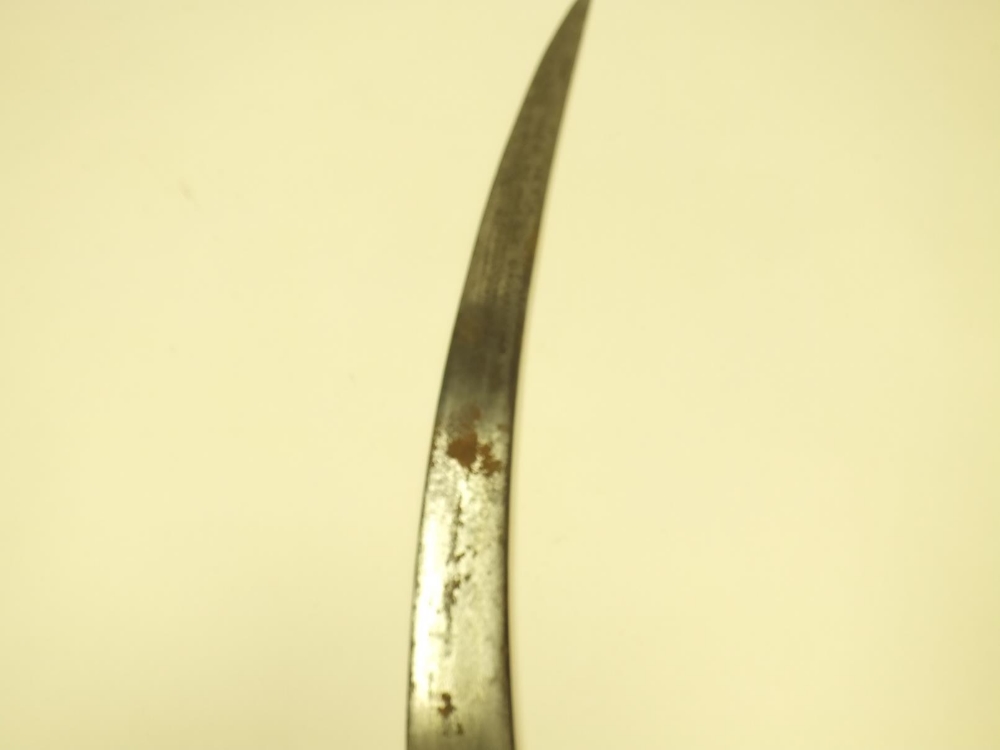 AN 18TH CENTURY INDIAN SHAMSHIR, 81.5cm sharply curved blade incised with three inscriptions in - Image 26 of 37
