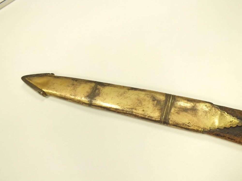 AN 18TH CENTURY INDIAN SHAMSHIR, 81.5cm sharply curved blade incised with three inscriptions in - Image 30 of 37