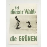 Plakat "Die Grünen", 60x90 cm, min. Einrisse, Z 2+Poster "Die Grünen", min. cracks, C 2+