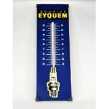 Emailleschild "Eyquem" Zündkerzen, blau, 33x100 cm, Z 1Enamel Sign "Eyquem" Sparkling Plugs, blue, C