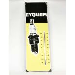 Emailleschild "Eyquem" Zündkerzen, gelb, 33x100 cm, Z 1Enamel Sign "Eyquem" Sparkling Plugs, yellow,