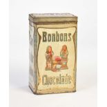 Blechdose "Bonbons Chocolade" Carl Bader Aalen, Germany VK, 31 cm, min. LM, Z 2Tin Can "Bonbons