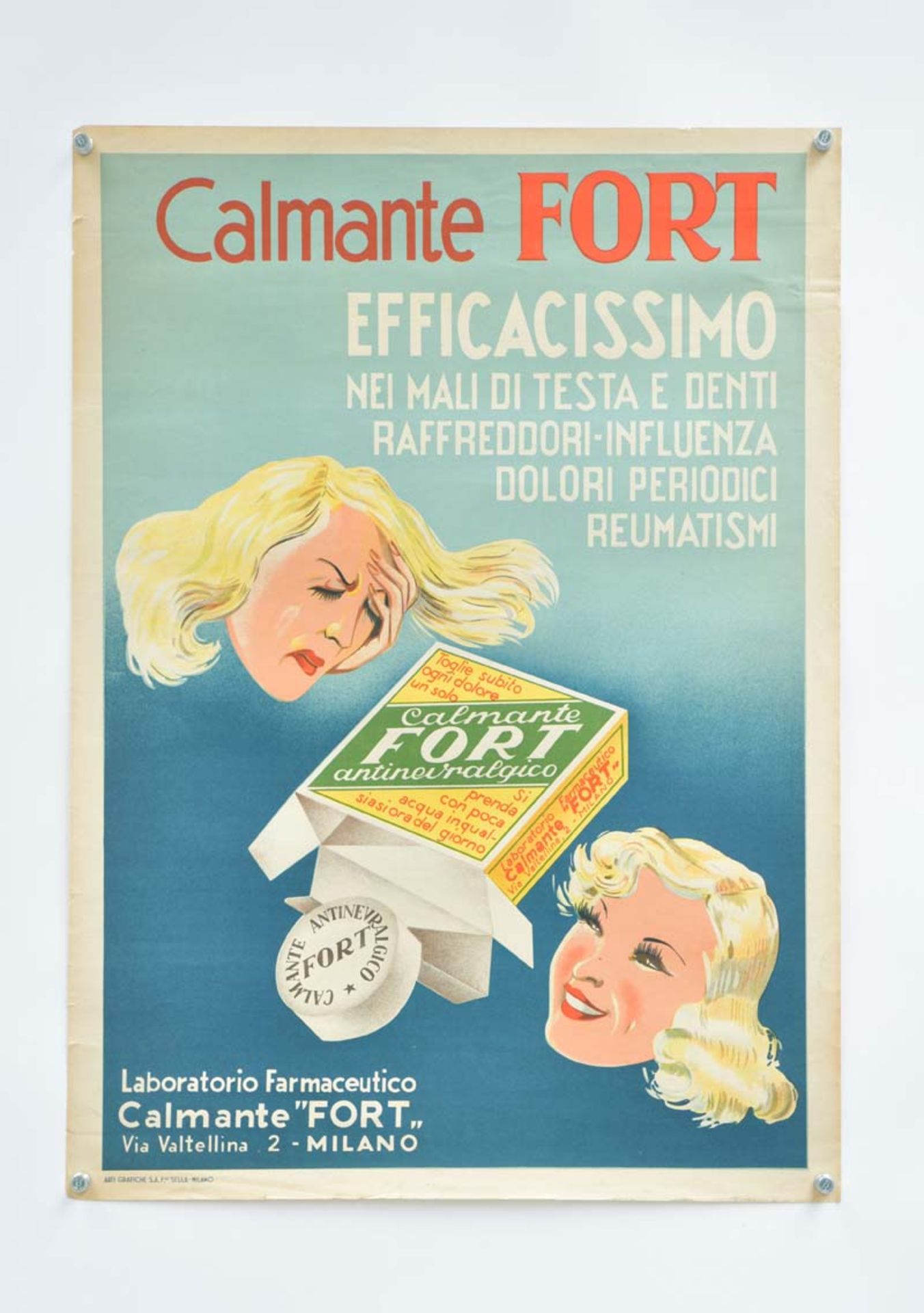 2 Plakate "Riolo Terme" + "Calmate Fort", 50x70 cm + 70x100 cm, Z 1-22 Posters "Riolo Terme" + " - Image 2 of 2