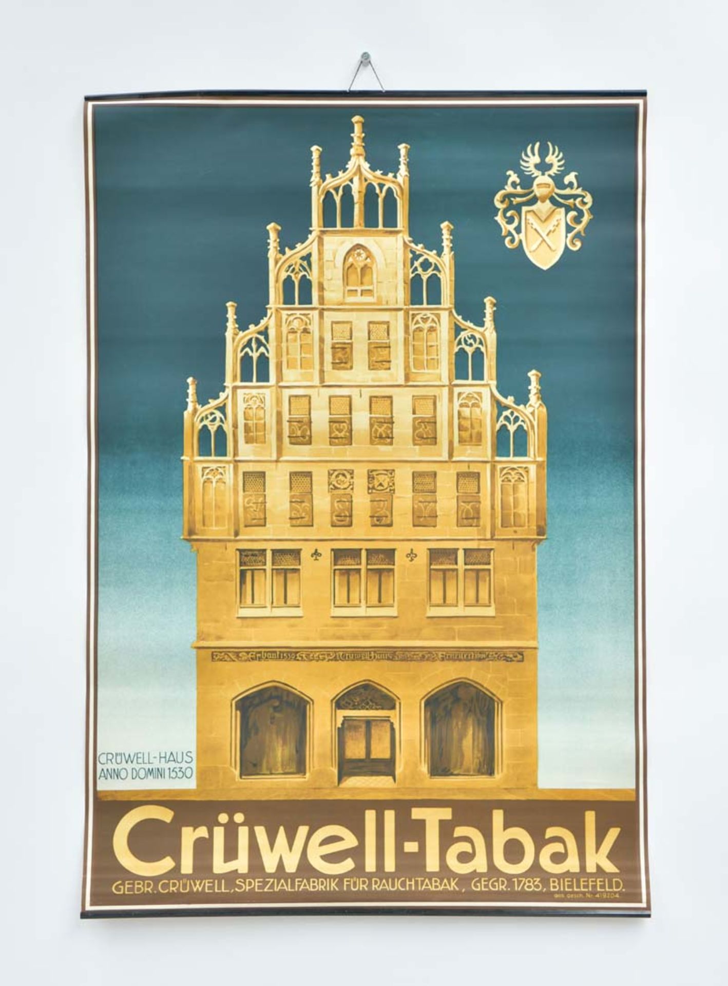 Plakat "Crüwell Tabak", 58x85 cm, Z 1Poster "Crüwell Tabak", C 1
