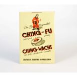 Blechschild "Ching - Fu" Bodenpflegemittel, Germany, 24,5x36,5 cm, Z 1Tin Sign "Ching - Fu"