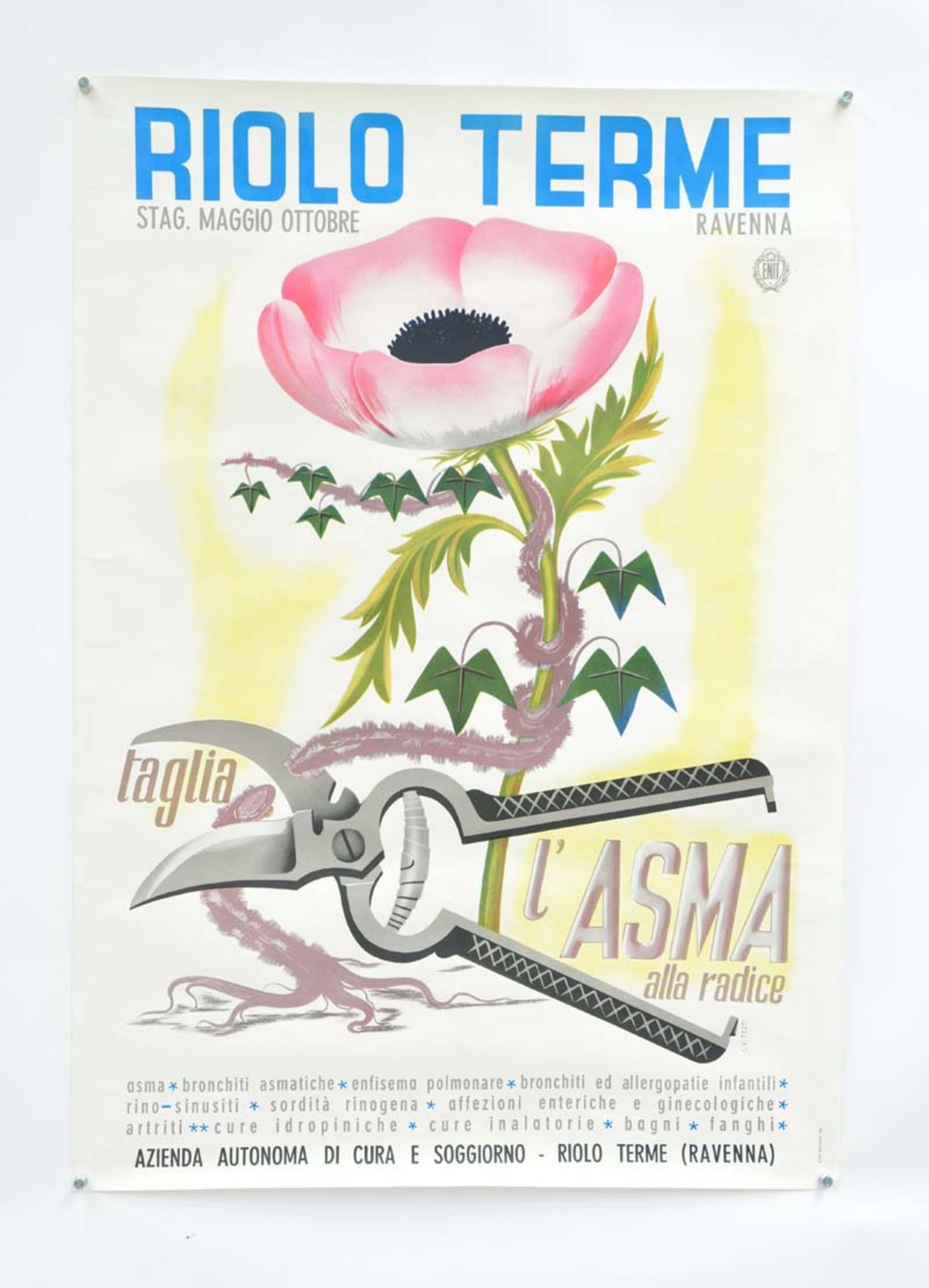 2 Plakate "Riolo Terme" + "Calmate Fort", 50x70 cm + 70x100 cm, Z 1-22 Posters "Riolo Terme" + "