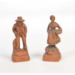 2 Keramik Figuren, France, 12 cm, Z 22 Ceramic Figures, France, C 2