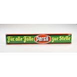 Emailleschild "Persil", 11x65 cm, min. gewölbt, Z 1Enamel Sign "Persil", min. convex, C 1