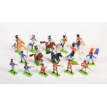 Britains, 16 Soldaten + 8 Pferde, England, 5,5 cm, GemBw, Z 1/1-Britains, 16 Soldiers + 8 Horses,